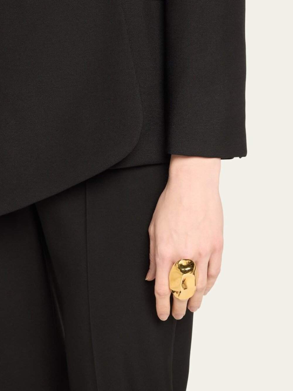 $590 Alexander McQueen Beam Ring color: SILVER New Size 11 Statement Ring Women - Picture 15 of 15